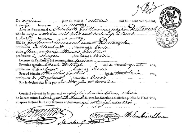 DUTEMPLE Elisabeth Guillienne Joséphine