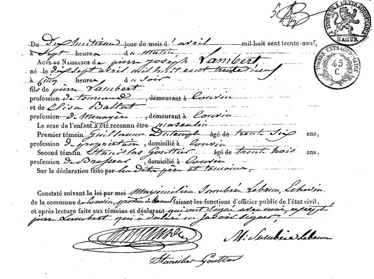LAMBERT Pierre Joseph