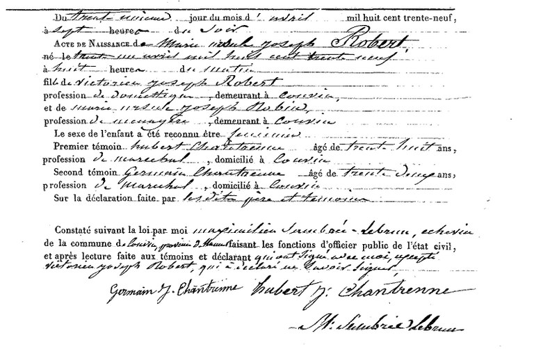 ROBERT Marie Ursule Joseph