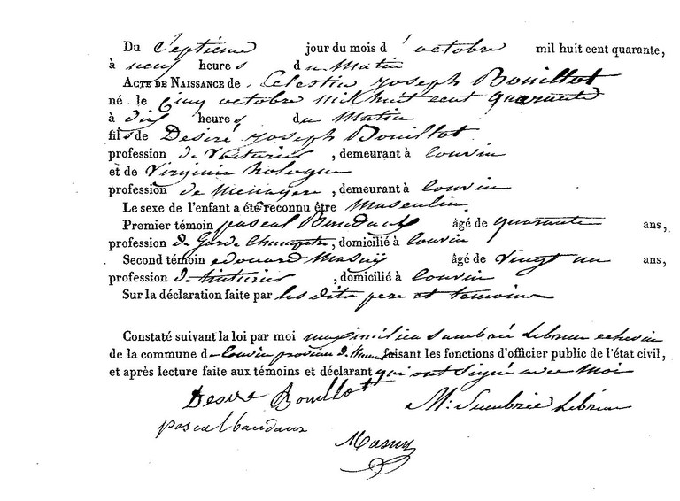 BOUILLOT Célestin Joseph