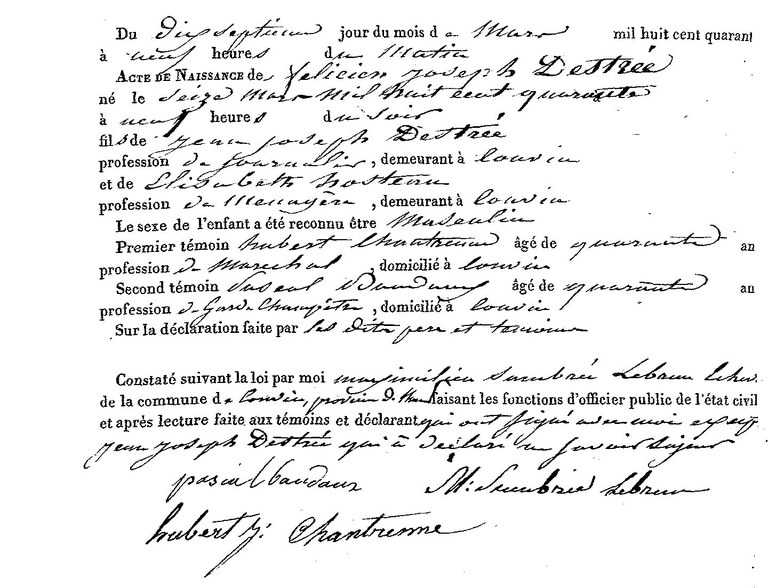 DESTREE Félicien Joseph