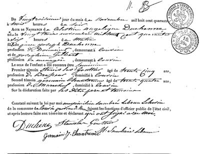 DUCHENNE Célestine Angélique