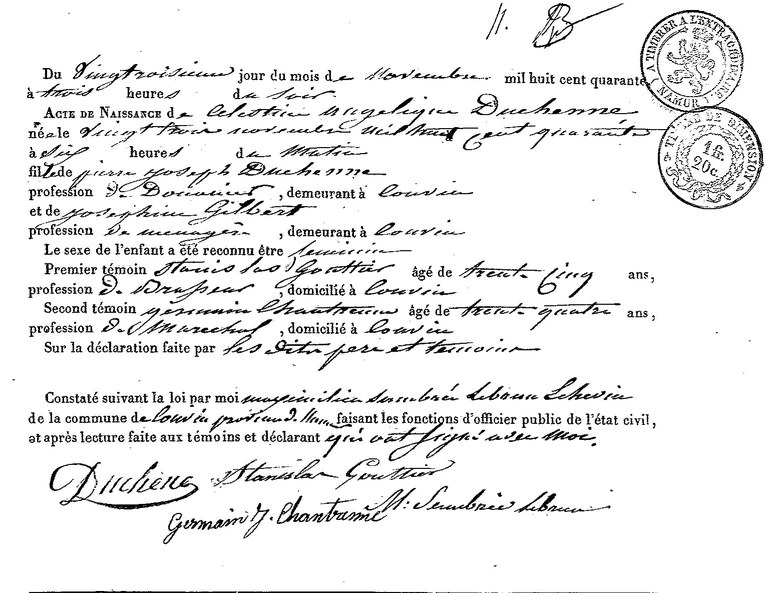 DUCHENNE Célestine Angélique