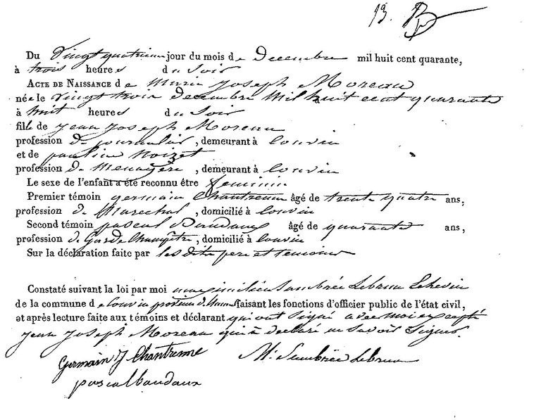 MOREAU Marie Joseph