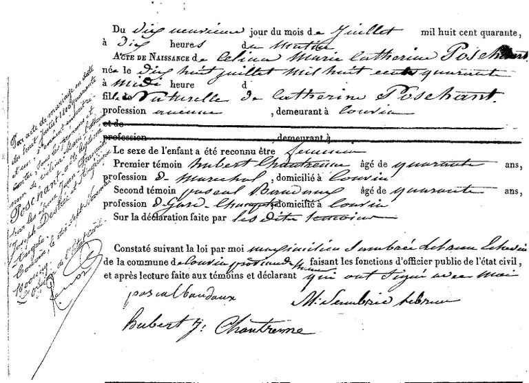 POSCHANT Célina Marie Catherine