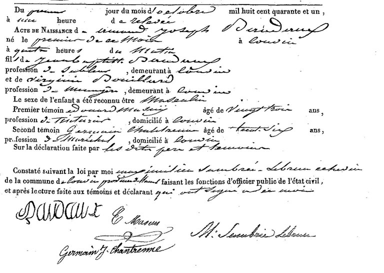 BAUDAUX Amand Joseph