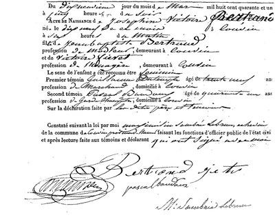 BERTRAND Joséphine Victoire