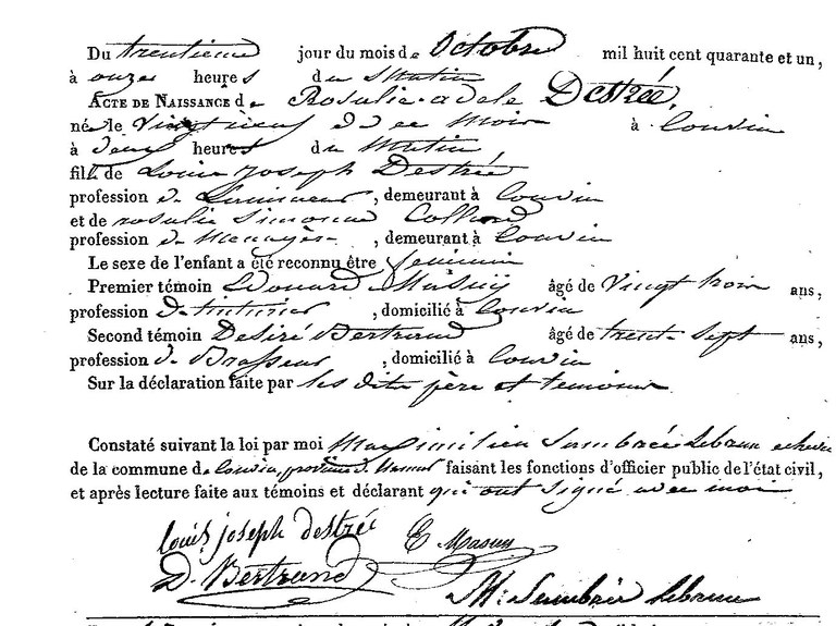 DESTREE Rosalie Adèle