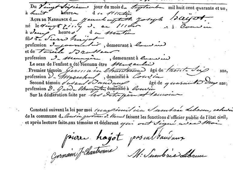HAYOT Jean Baptiste Joseph