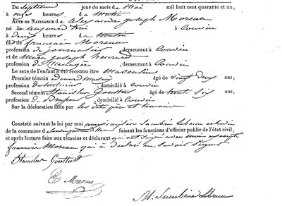 MOREAU Alexandre Joseph
