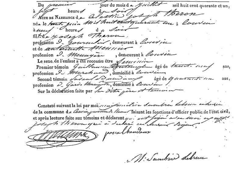 THERON Célestine Joseph