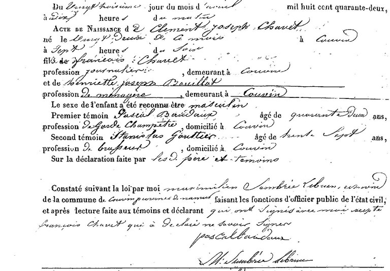 CHAVET Clément Joseph