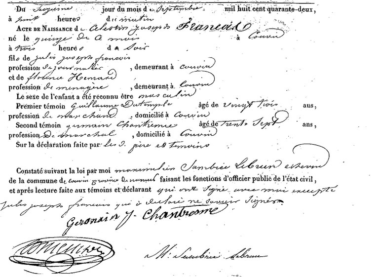 FRANCOIS Célestin Joseph