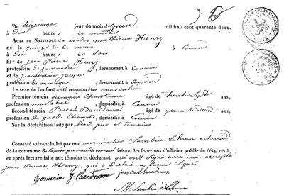 HENRY Isidore Mathieu