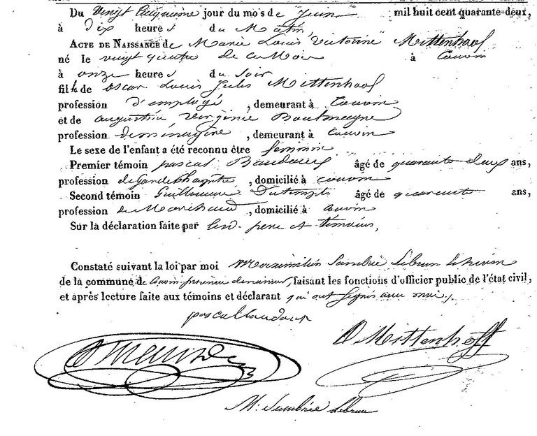 MITTENHOFF Marie Louise Victorine