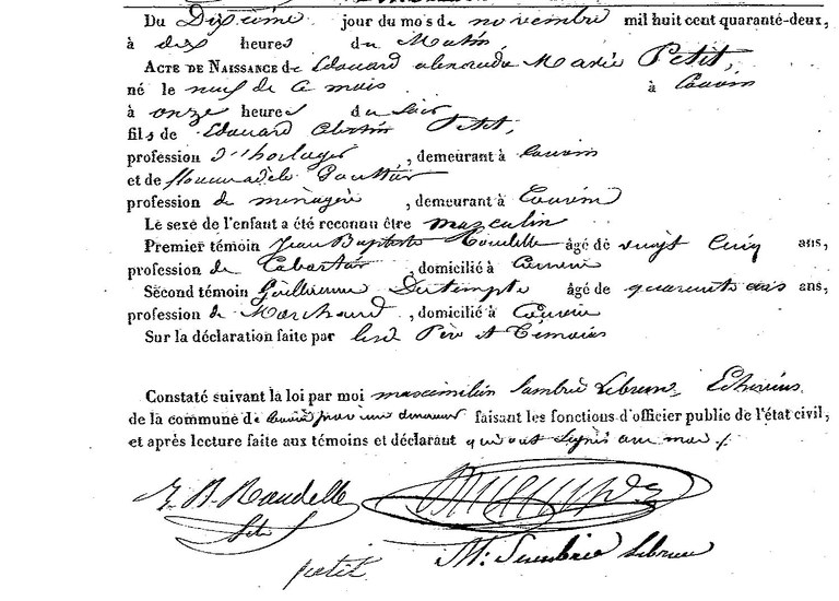 PETIT Edouard Alexandre Marie