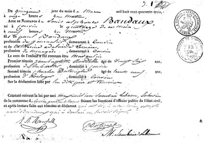 BAUDAUX Louis Alphonse
