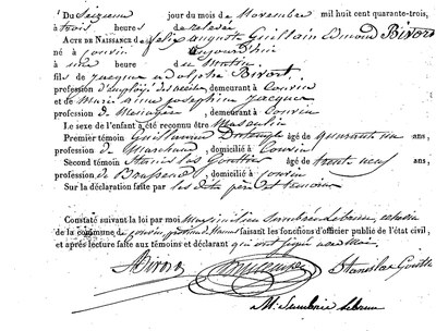 BIVORT Félix Auguste Guillain Edmond