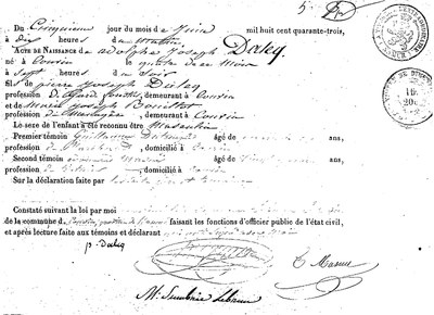 DALCQ Adolphe Joseph