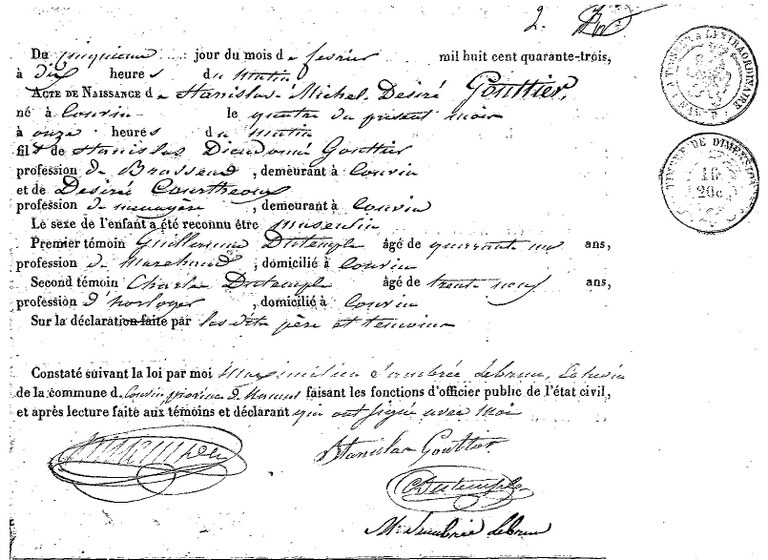 GAUTTIER Stanislas Michel Désiré
