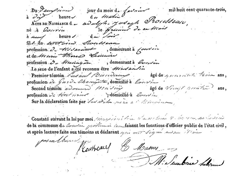 ROUSSEAUX Adolphe Joseph