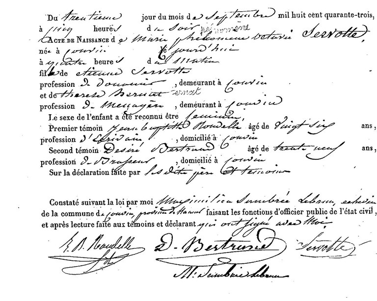 SERVOTTE Marie Philomène Octavie
