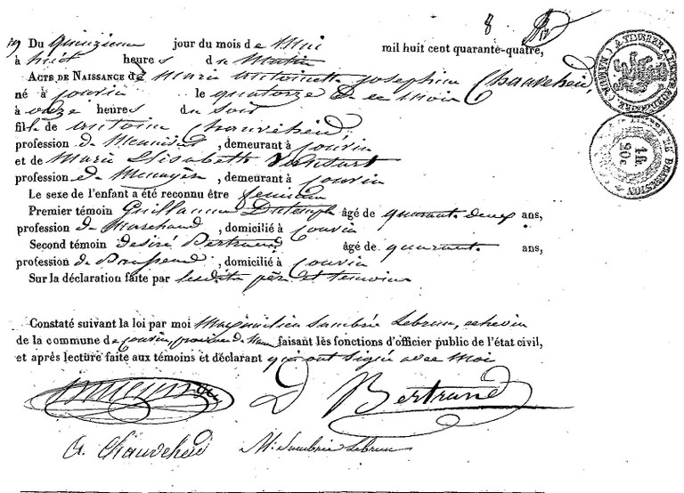 CHANVEHEID Marie Antoinette Josephine