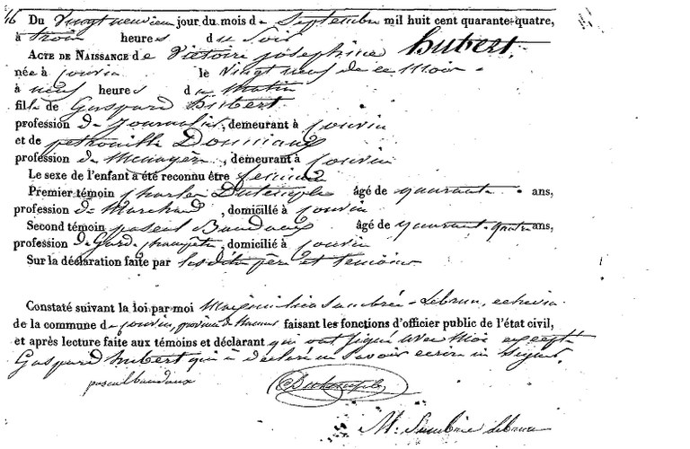 HUBERT Victoire Josephine