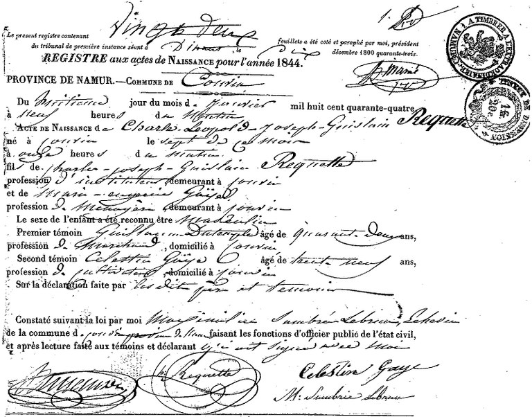 REQUETTE Charles Léopold Joseph Guislain