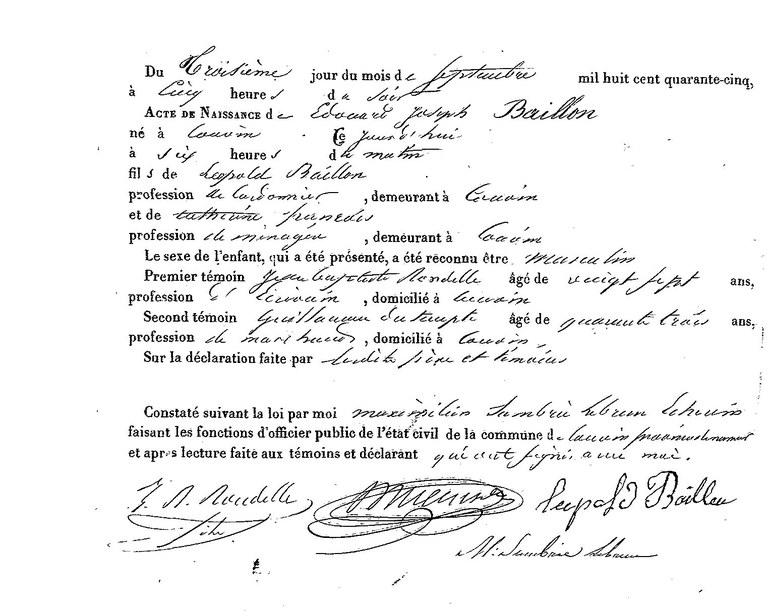 BAILLON Edouard Joseph