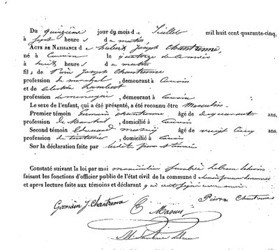 CHANTRENNE Hubert Joseph