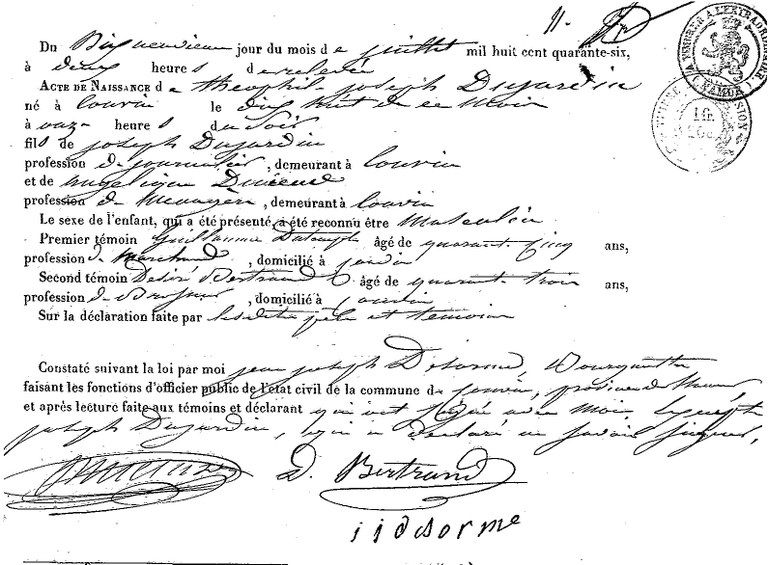 DUJARDIN Théophile Joseph