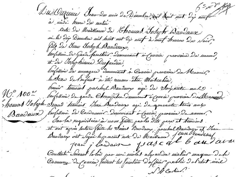 BAUDAUX Thomas Joseph