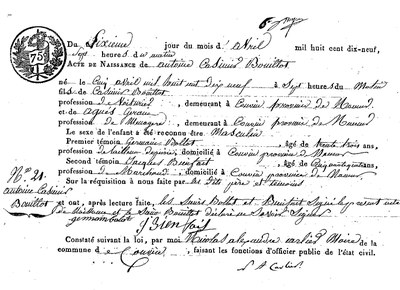 BOUILLOT Antoine Casimir