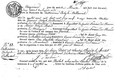 COLLONVAL Catherine Joseph