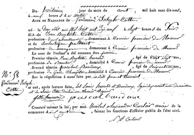 COTTE Ferdinand Joseph
