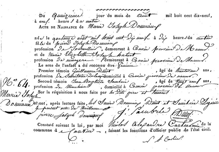 DOUNIAUX Marie Joseph