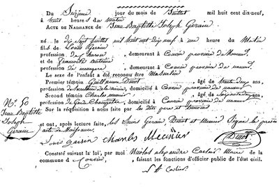 GERAIN Jean Baptiste Joseph
