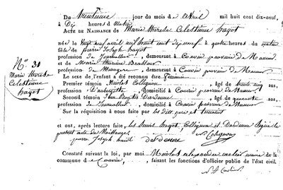 HAYOT Marie Thérèse Célestine