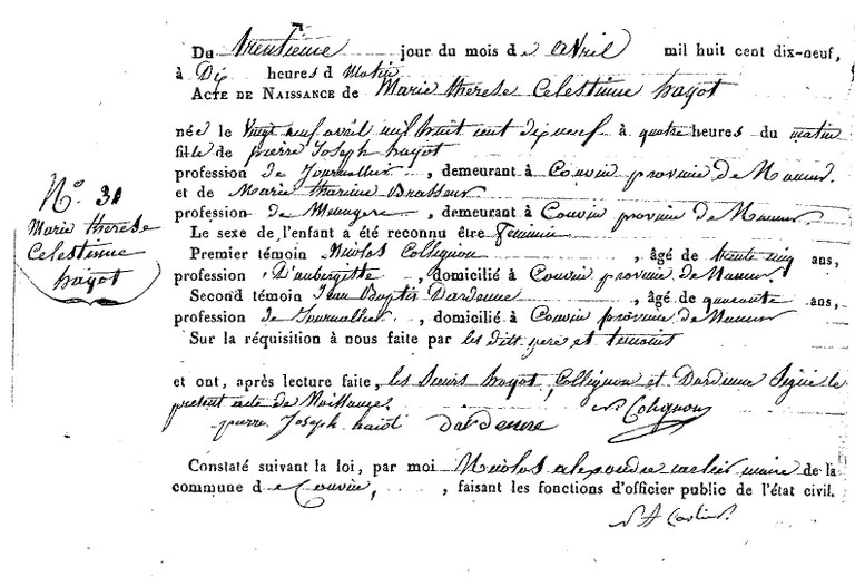 HAYOT Marie Thérèse Célestine