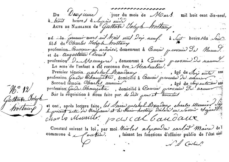 HOSTAUX Gustave Joseph