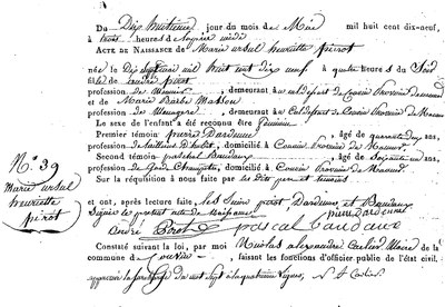 PIROT Marie Ursule Henriette