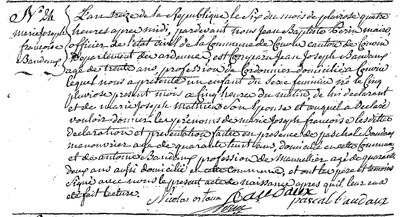 BAUDAUX Marie Joseph Françoise
