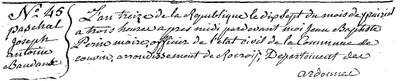 BAUDAUX Paschal Joseph Antoine