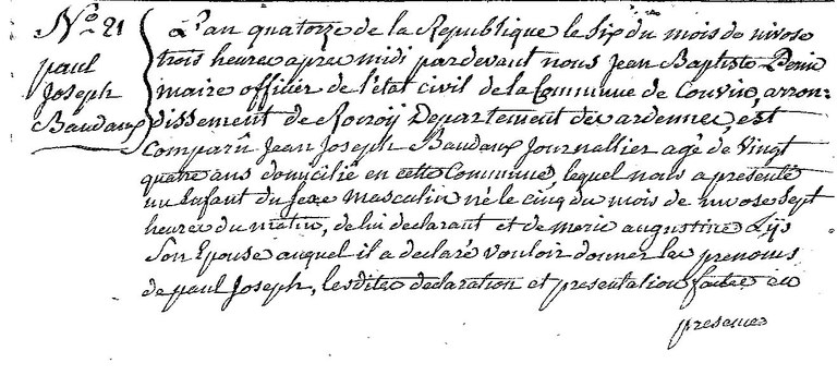 BAUDAUX Paul Joseph