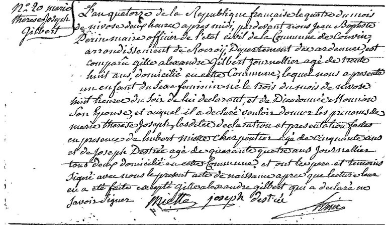 GILBERT Marie Thérèse Joseph