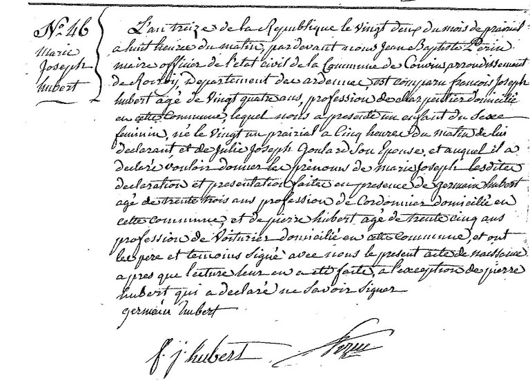 HUBERT Marie Joseph