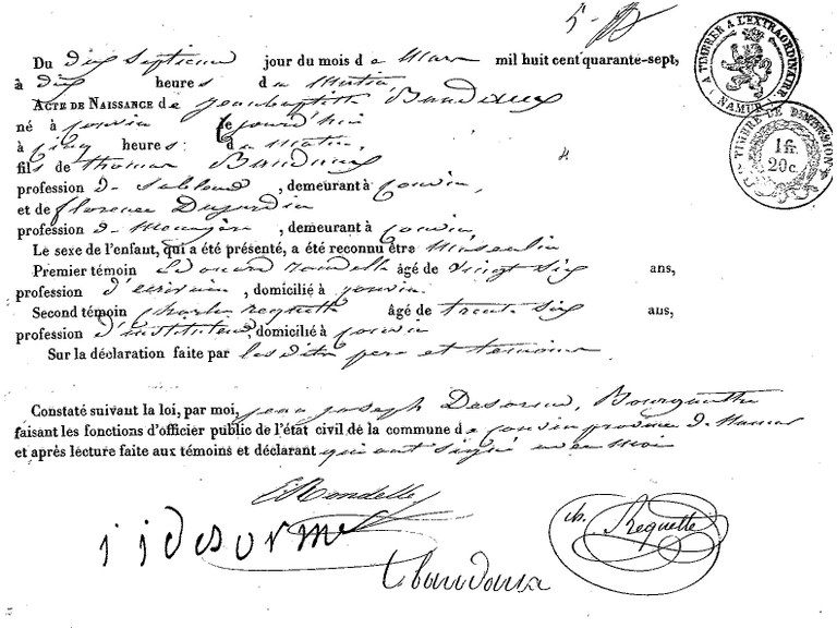 BAUDAUX Jean Baptiste