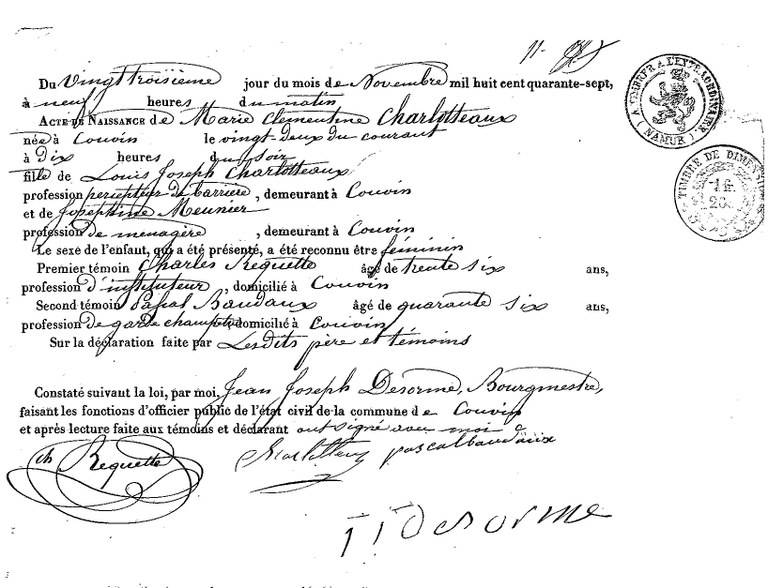 CHARLOTEAUX Marie Clémentine