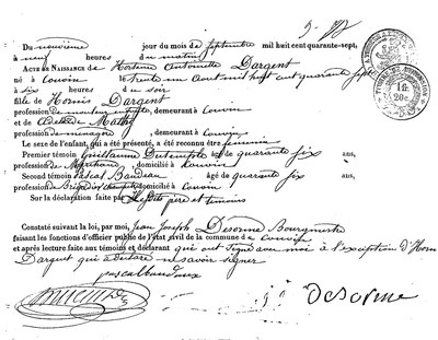 DARGENT Hortense Antoinette
